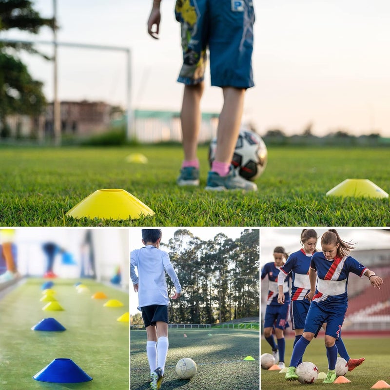 Ruby Q Disc Cones, Soccer Cones, Basketball Cones with Carry Bag and Holder, Football, Soccer, Basketball Training Equipment, 5 Color - Image 5